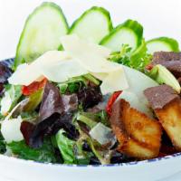 House Salad · Artisan Greens, Carrot, Cherry Tomato, Cucumber, Parmigiano Reggiano, Grilled Sourdough, Hou...