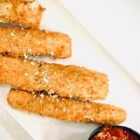 Mozzarella Sticks · Crispy fried and served with marinara sauce.