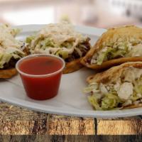 Gorditas Order Of 3 · Corn tortillas stuffed with the meat of your choice.