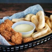 Boneless Wings Basket · 10 boneless wings served with fries and 
choice of sauce or rub.