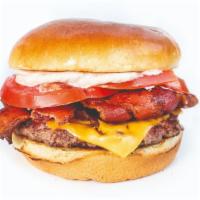Bacon Cheeseburger · Midwest Angus Beef, American Cheese, Thick-cut Bacon, Tomato, Smoked Mayo, Buttered & Toaste...