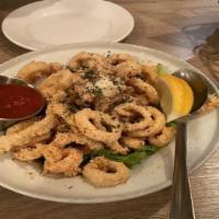 Calamari Fritti · Crisp, tender, golden fried, east coast calamari served with marinara.