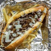 Cheesesteak · Grilled onion, choice of cheese.