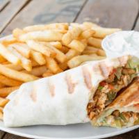 Chicken Shawarma Wrap · Chicken shawarma Wrap comes with size of fries