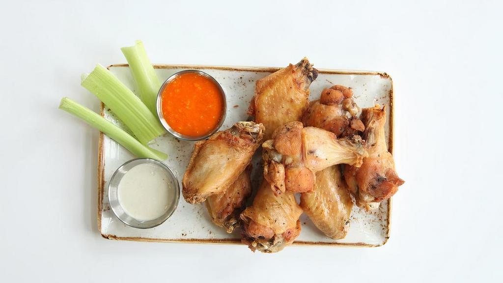 Wings · fresh & crispy fried wings / tossed in your choice of sauce / served with celery & bleu cheese or ranch