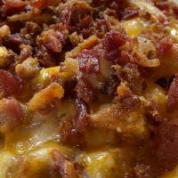 Bacon Cheese Fries · Bacon and hot cheese.