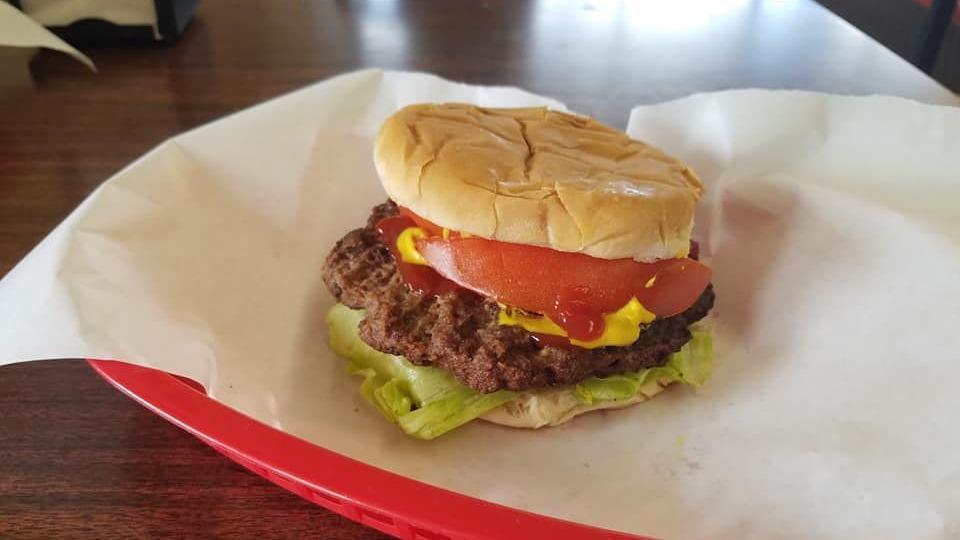 Hamburger · A quarter-pound beef hamburger, served on a hamburger bun with your choice of condiments.