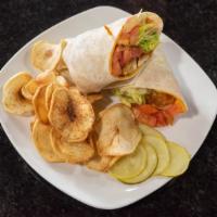California Chicken Club · Grilled chicken, swiss cheese, avocado, bacon, lettuce, tomatoes and mayo served in ciabatta...