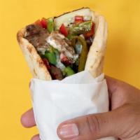 Philly Gyros Sandwich · Your choice of lamb and beef or chicken gyros meat with green peppers, red peppers & onion S...