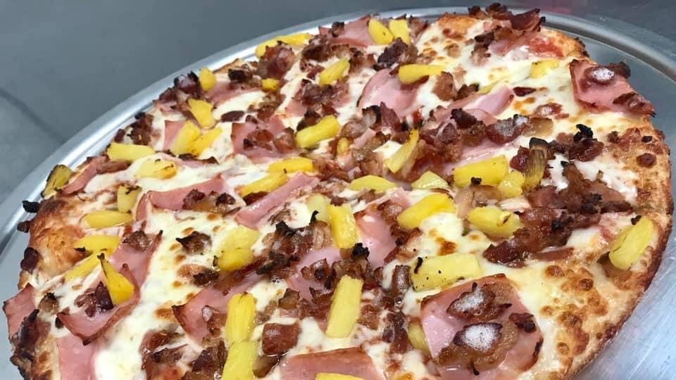 Hawaiian · Diced ham, bacon and pineapple.