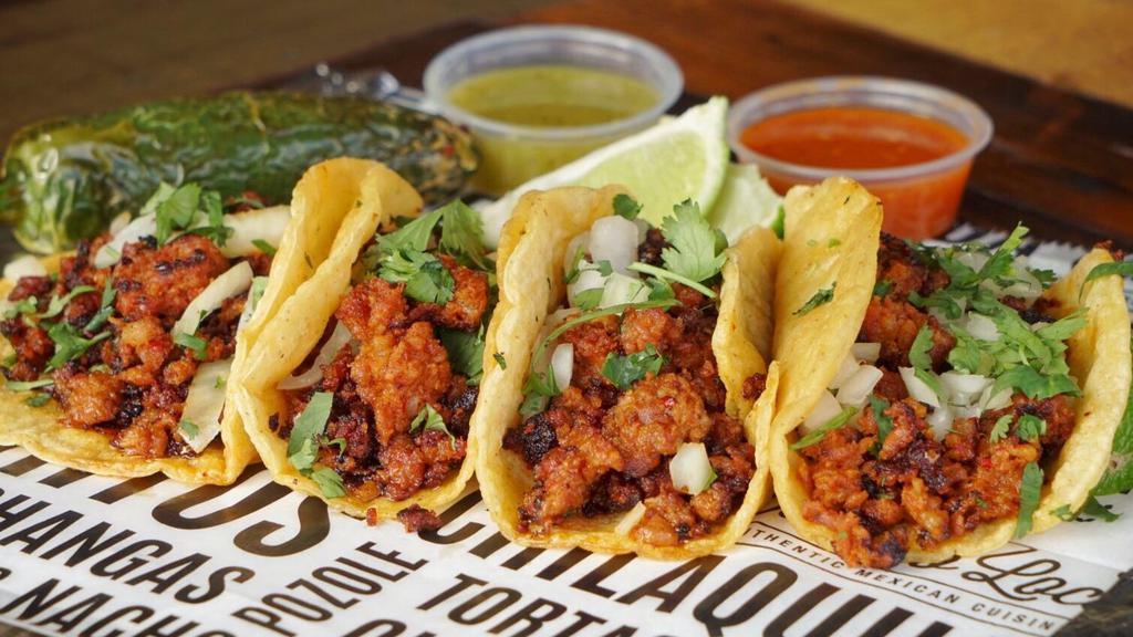 Taco Dinner · Popular item. Choose two: soft or crispy, with choice of beef or chicken topped with lettuce, tomatoes, cheese.