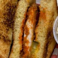 Nashville Hot Chicken Sandwich · Spicy. Spicy chicken breast fried filet dusted with hot sauce powder served on Texas toast w...
