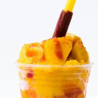 Helado Vampiro (Ice Cream) · Mango ice cream, lime, salt, chili powder, chamoy and fresh mango chunks.
