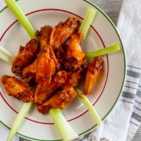 12Pc Chicken Wings · Served with Ranch or Bleu cheese dressing and celery sticks. Sauces: Hot, Mild, BBQ, Spicy B...