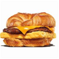 Sausage, Egg & Cheese Croissan'Wich · Our grab-and-go Sausage, Egg & Cheese Croissan'wich is now made with 100% butter for a soft,...