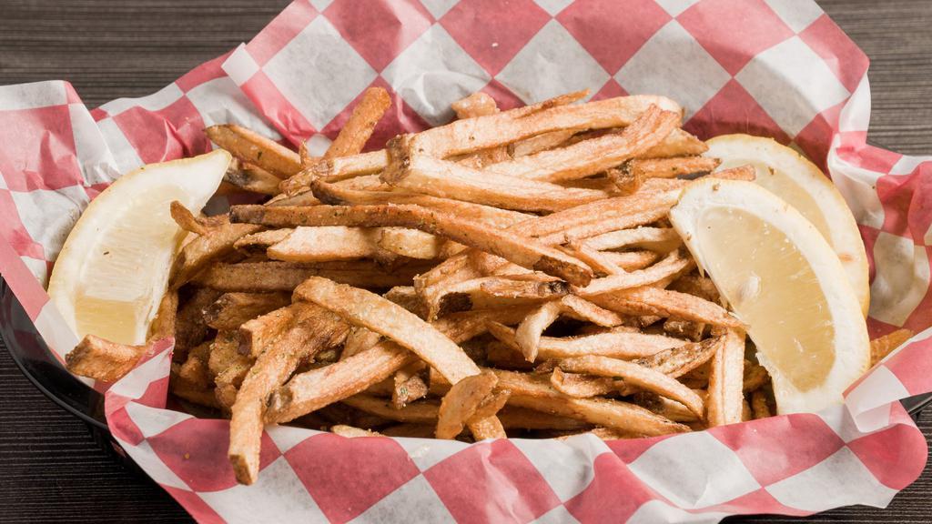 Fries · Seasoned or sweet potato fries.