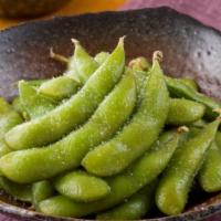 Edamame · Broiled soybeans, lightly salted.