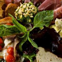 Antipasto Plate · Assorted salamis, cured meats,cheeses, pickled vegetables, olives and crostini’s