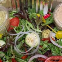 Garden Salad · Mixed baby greens seasonal garden vegetables