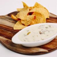 Small Meaty Queso. · Queso plus your choice of meaty filling. *Gluten free