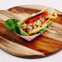 Don Yabo (Italian Sub) Taco. · Grilled Italian sub in tortilla with ham, pepperoni, cheese , banana peppers, lettuce and to...