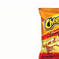 Cheetos®  Crunchy Flamin' Hot · Hot, spicy flavor packed into crunchy, cheesy snacks. CHEETOS® Crunchy FLAMIN’ HOT® Cheese F...