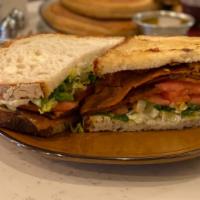 Vegan Blt Sandwich · Vegan. Lettuce, tomato, vegan mayo, and vegan bacon.