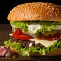 Burger · -lettuce 
-tomato
-onion
-mayo
-ketchup
pickles