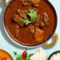 Love Me Some Lamb Vindaloo · Tender and boneless lamb traditionally cooked with potatoes, our housemade curry masala, ext...
