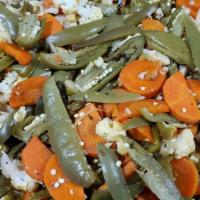 Chiles En Vinagre · Jalapeno, Carrots, Cauliflower & Onion marinated in herbs vinegar