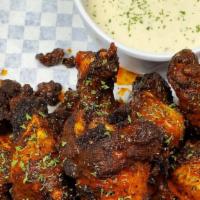 Wings (12) · Southern rubbed wings tossed in your choice of sauce Graystone,  jerk, buffalo, Korean BBQ, ...