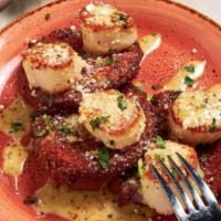 Seared Scallops · Fried green tomato, maple mustard sauce, Parmesan.

Consuming raw or undercooked meats, poul...