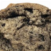 Vegan Cookies & Cream (Half Dozen) · Vegan Cookie dough loaded with crushed Oreos.
**Contains Wheat and Soy**