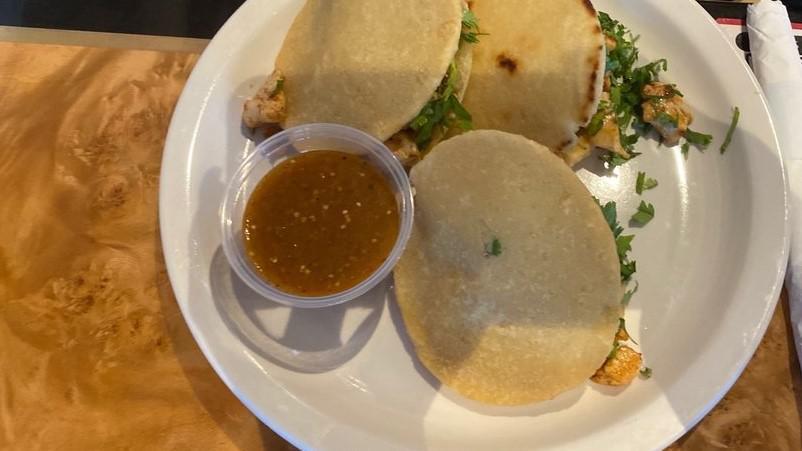 Gordita Combo · Three thick hand made gorditas stuffed with refried beans, choice of meat, onions, salsa and cilantro.