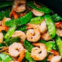 Shrimp With Snow Peas Lunch · 
