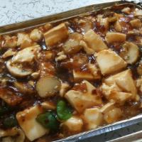 Ma Pao Tofu · Steam Tofu with vegetable, Hot and spicy.