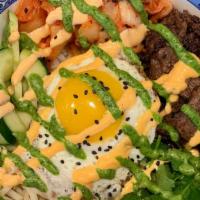 Riviere Rice Bowl (1 Protein) · steamed rice | pickled carrot | cucumber | bean sprout kimchi | sunny side egg | choice of p...