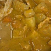 Massaman Curry · Massaman with coconut milk, potatoes, pineapple, carrot, onion and peanut. Comes with a choi...