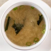 Miso Soup · Bean paste with seaweed, tofu and scallion.