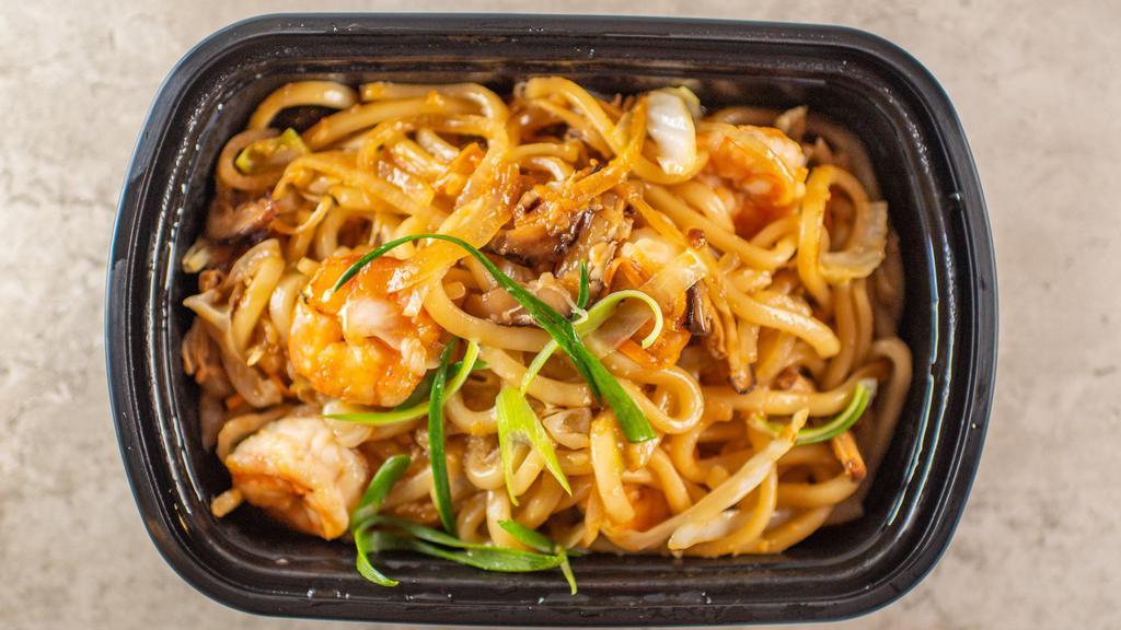 Yaki Udon Or Soba · Pan fried udon or soba. Choice shrimp, beef or chicken.