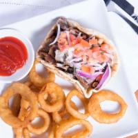 Gyro Sandwich Combo · comes with onion tomato and sauce
