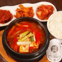 Spicy Cod Stew · Spicy cod stew tofu and vegetables