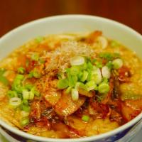 Kimchi Udon · Wheat flour noodle soup with Kimchi