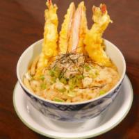 Tempura Udon · Wheat flour noodle soup with tempura