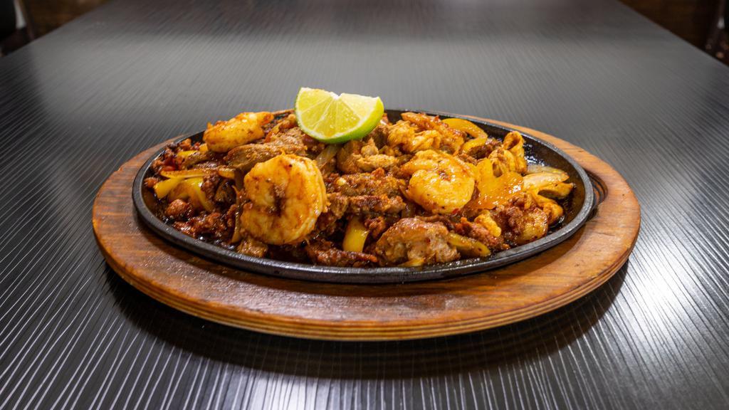 Parrillada Mexicana · A combination of Steak, Chicken, Shrimp, Chorizo, and Carnitas.