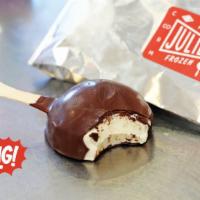  Single Julie Bar · A scoop of custard hand-dipped in dark chocolate.