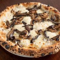 Stg Mushroom · fresh mozzarella, roasted mushrooms, fresh garlic, extra virgin olive oil
