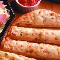 Garlic Cheese Dippers · Thick crust garlic butter cheese with dipping sauce.
