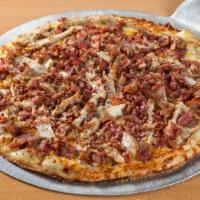 Chicken Cheddar Bacon Ranch · RANCH dressing, strips of real chicken breast, smoked applewood bacon, mozzarella, provolone...