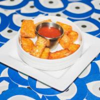 Halloumi Fries · fried halloumi cheese with sesame honey & tomato marmalade